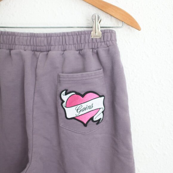 Gym Shark lavendar purple gains patch  sweats sweatpants womens XS - Picture 3 of 7